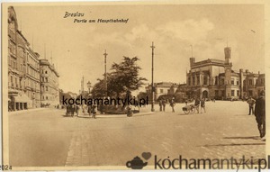 Widok Dworca Głównego w Breslau